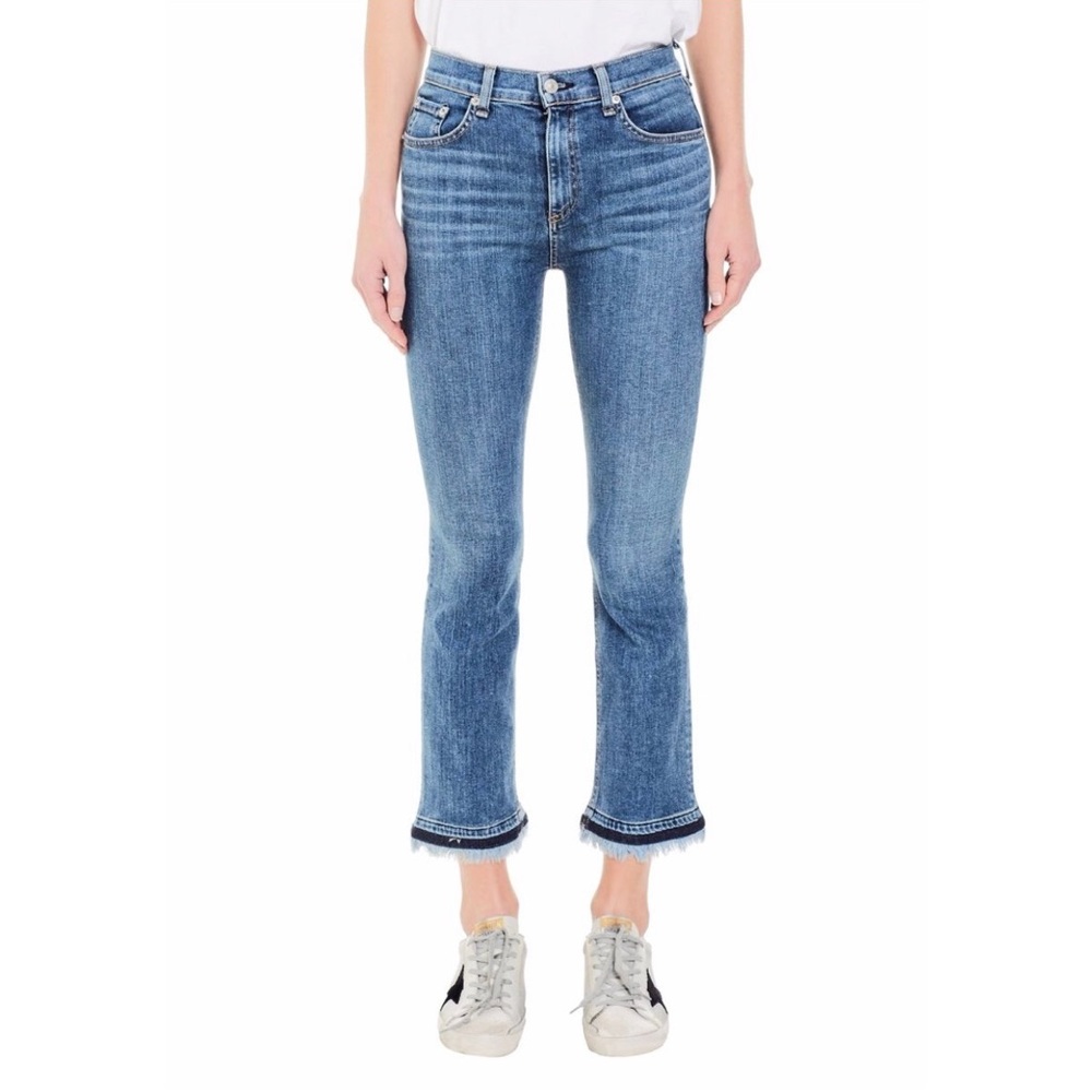 NWT Rag & Bone High Rise Hana Croyden Flare Cutoff